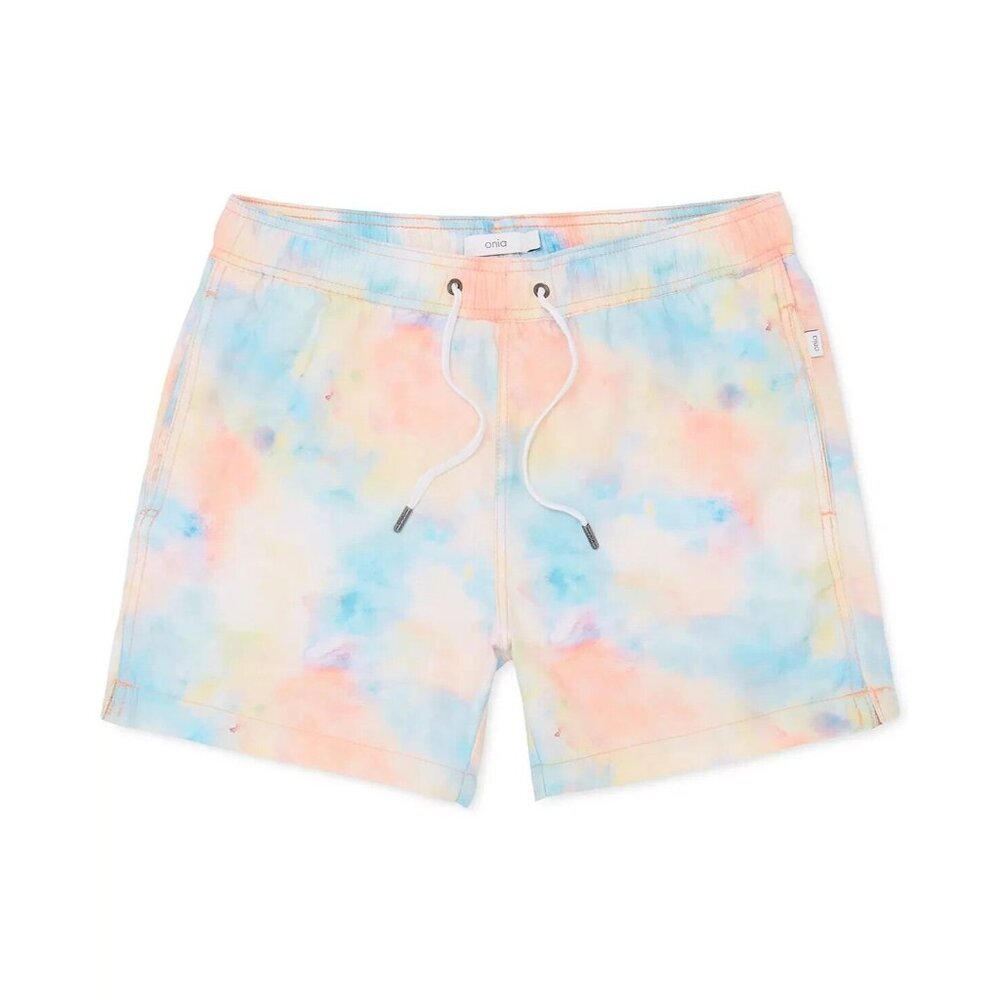 Onia Men's Charles Pastel Tie Dye 5" Swim Shorts Trunks XXL Rtl $110 New